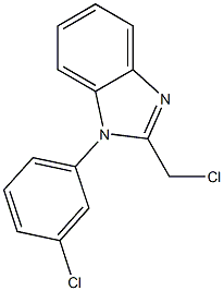 2-(chloromethyl)-1-(3-chlorophenyl)-1H-1,3-benzodiazole Struktur