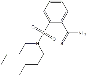 2-(dibutylsulfamoyl)benzene-1-carbothioamide Struktur