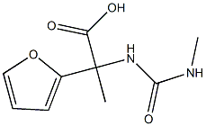 2-(furan-2-yl)-2-[(methylcarbamoyl)amino]propanoic acid Struktur