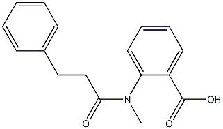 2-(N-methyl-3-phenylpropanamido)benzoic acid Struktur