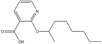 2-(octan-2-yloxy)pyridine-3-carboxylic acid Struktur