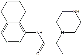 2-(piperazin-1-yl)-N-(5,6,7,8-tetrahydronaphthalen-1-yl)propanamide Struktur