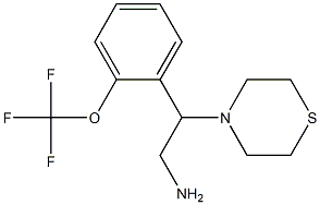 2-(thiomorpholin-4-yl)-2-[2-(trifluoromethoxy)phenyl]ethan-1-amine Struktur