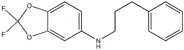 2,2-difluoro-N-(3-phenylpropyl)-2H-1,3-benzodioxol-5-amine Struktur