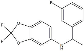 2,2-difluoro-N-[1-(3-fluorophenyl)ethyl]-2H-1,3-benzodioxol-5-amine Struktur