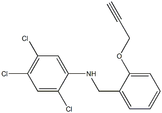 2,4,5-trichloro-N-{[2-(prop-2-yn-1-yloxy)phenyl]methyl}aniline Struktur