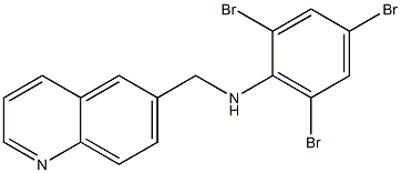 2,4,6-tribromo-N-(quinolin-6-ylmethyl)aniline Struktur