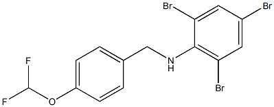 2,4,6-tribromo-N-{[4-(difluoromethoxy)phenyl]methyl}aniline Struktur