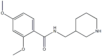 2,4-dimethoxy-N-(piperidin-3-ylmethyl)benzamide Struktur