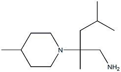 2,4-dimethyl-2-(4-methylpiperidin-1-yl)pentan-1-amine Struktur