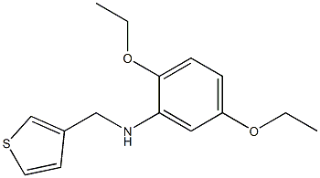 2,5-diethoxy-N-(thiophen-3-ylmethyl)aniline Struktur