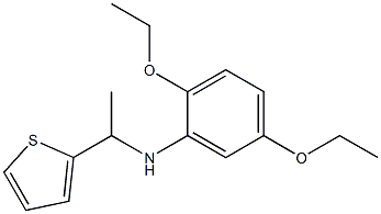 2,5-diethoxy-N-[1-(thiophen-2-yl)ethyl]aniline Struktur