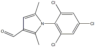 2,5-dimethyl-1-(2,4,6-trichlorophenyl)-1H-pyrrole-3-carbaldehyde Struktur