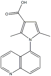 2,5-dimethyl-1-(quinolin-5-yl)-1H-pyrrole-3-carboxylic acid Struktur