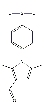 2,5-dimethyl-1-[4-(methylsulfonyl)phenyl]-1H-pyrrole-3-carbaldehyde Struktur