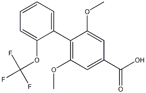 2,6-dimethoxy-2'-(trifluoromethoxy)-1,1'-biphenyl-4-carboxylic acid Struktur