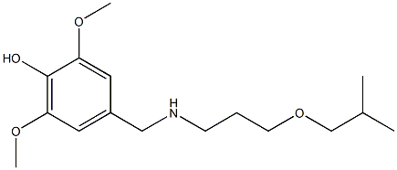 2,6-dimethoxy-4-({[3-(2-methylpropoxy)propyl]amino}methyl)phenol Struktur