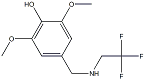 2,6-dimethoxy-4-{[(2,2,2-trifluoroethyl)amino]methyl}phenol Struktur