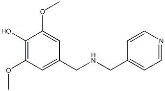 2,6-dimethoxy-4-{[(pyridin-4-ylmethyl)amino]methyl}phenol Struktur