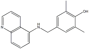 2,6-dimethyl-4-[(quinolin-5-ylamino)methyl]phenol Struktur