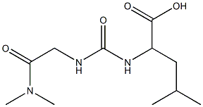 2-[({[2-(dimethylamino)-2-oxoethyl]amino}carbonyl)amino]-4-methylpentanoic acid Struktur