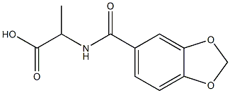 2-[(1,3-benzodioxol-5-ylcarbonyl)amino]propanoic acid Struktur