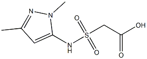 2-[(1,3-dimethyl-1H-pyrazol-5-yl)sulfamoyl]acetic acid Struktur