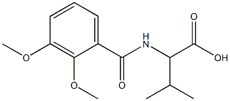 2-[(2,3-dimethoxybenzoyl)amino]-3-methylbutanoic acid Struktur