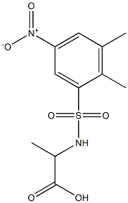 2-[(2,3-dimethyl-5-nitrobenzene)sulfonamido]propanoic acid Struktur