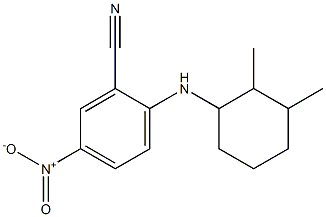 2-[(2,3-dimethylcyclohexyl)amino]-5-nitrobenzonitrile Struktur