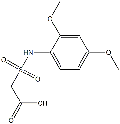 2-[(2,4-dimethoxyphenyl)sulfamoyl]acetic acid Struktur