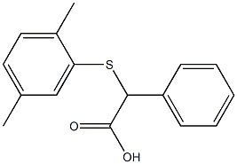 2-[(2,5-dimethylphenyl)sulfanyl]-2-phenylacetic acid Struktur