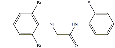 2-[(2,6-dibromo-4-methylphenyl)amino]-N-(2-fluorophenyl)acetamide Struktur