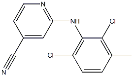 2-[(2,6-dichloro-3-methylphenyl)amino]pyridine-4-carbonitrile Struktur