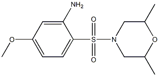 2-[(2,6-dimethylmorpholine-4-)sulfonyl]-5-methoxyaniline Struktur