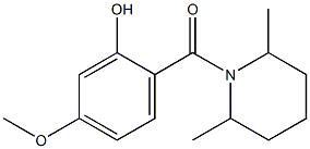 2-[(2,6-dimethylpiperidin-1-yl)carbonyl]-5-methoxyphenol Struktur