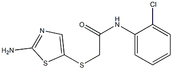 2-[(2-amino-1,3-thiazol-5-yl)sulfanyl]-N-(2-chlorophenyl)acetamide Struktur