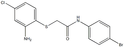 2-[(2-amino-4-chlorophenyl)sulfanyl]-N-(4-bromophenyl)acetamide Struktur