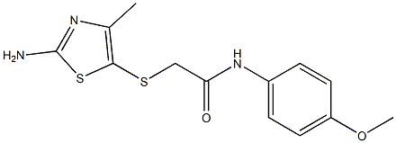 2-[(2-amino-4-methyl-1,3-thiazol-5-yl)sulfanyl]-N-(4-methoxyphenyl)acetamide Struktur