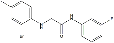 2-[(2-bromo-4-methylphenyl)amino]-N-(3-fluorophenyl)acetamide Struktur