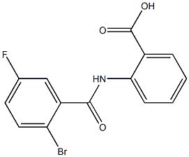 2-[(2-bromo-5-fluorobenzoyl)amino]benzoic acid Struktur