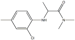 2-[(2-chloro-4-methylphenyl)amino]-N,N-dimethylpropanamide Struktur