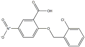 2-[(2-chlorophenyl)methoxy]-5-nitrobenzoic acid Struktur