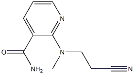 2-[(2-cyanoethyl)(methyl)amino]pyridine-3-carboxamide Struktur