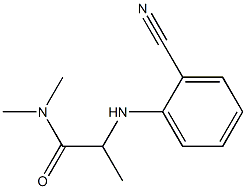 2-[(2-cyanophenyl)amino]-N,N-dimethylpropanamide Struktur