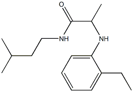 2-[(2-ethylphenyl)amino]-N-(3-methylbutyl)propanamide Struktur