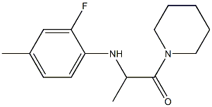 2-[(2-fluoro-4-methylphenyl)amino]-1-(piperidin-1-yl)propan-1-one Struktur