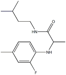 2-[(2-fluoro-4-methylphenyl)amino]-N-(3-methylbutyl)propanamide Struktur