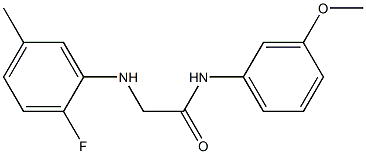 2-[(2-fluoro-5-methylphenyl)amino]-N-(3-methoxyphenyl)acetamide Struktur