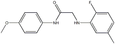 2-[(2-fluoro-5-methylphenyl)amino]-N-(4-methoxyphenyl)acetamide Struktur